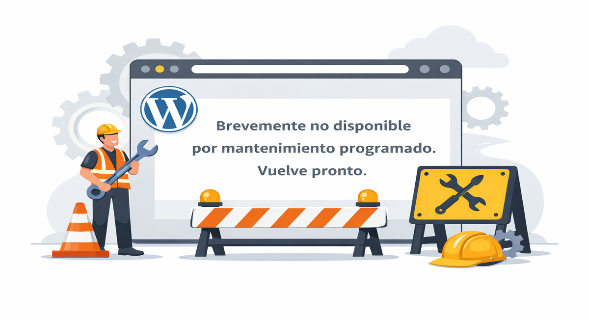 Modo mantenimiento WordPress bloqueando una página web