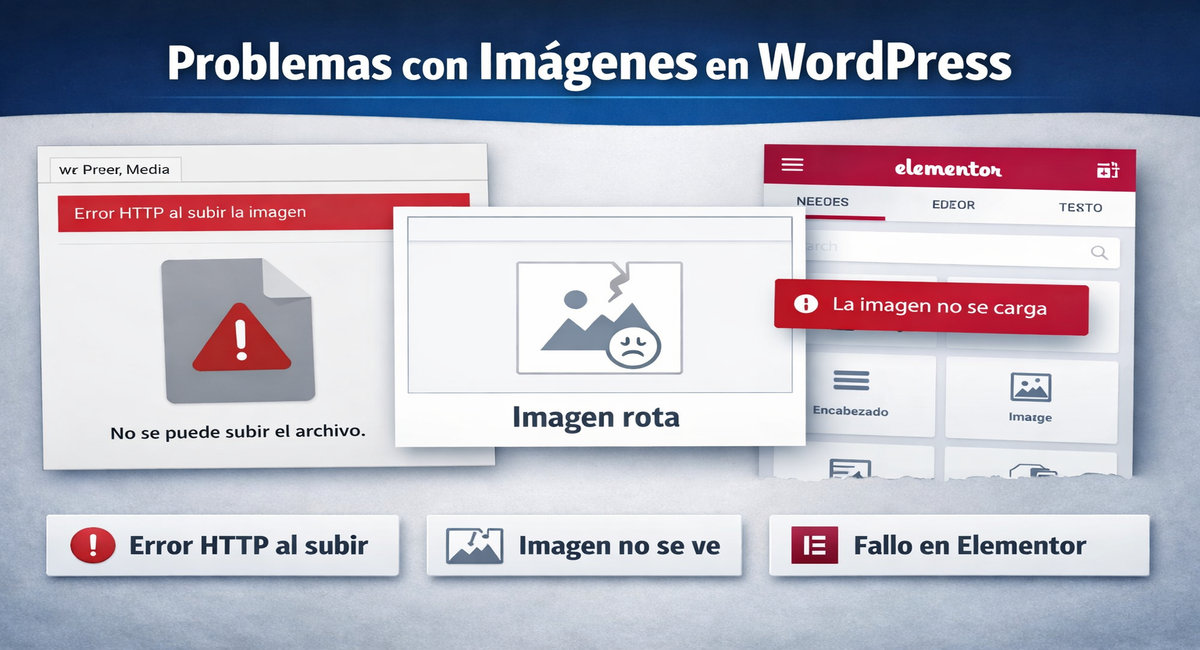 Problemas con imágenes en WordPress: error HTTP, imágenes que no se ven y fallo en Elementor