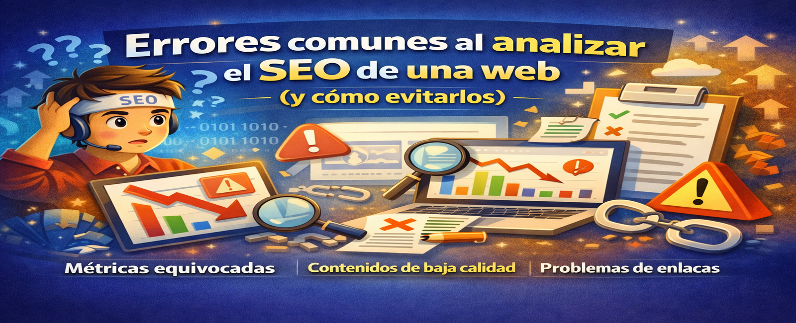 Errores al analizar el SEO de una web: guía con los 7 fallos más comunes para principiantes