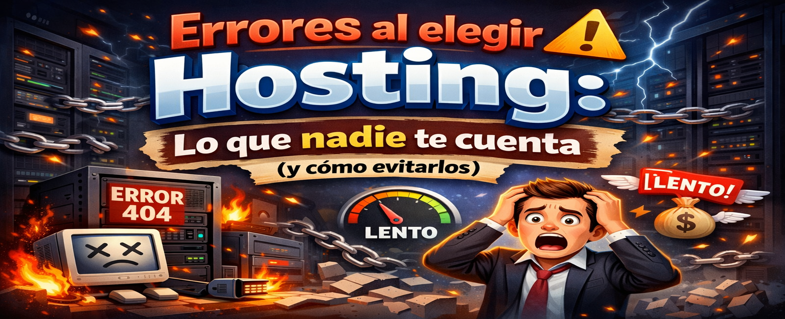 Errores al elegir hosting: guía con los 7 fallos más comunes para principiantes