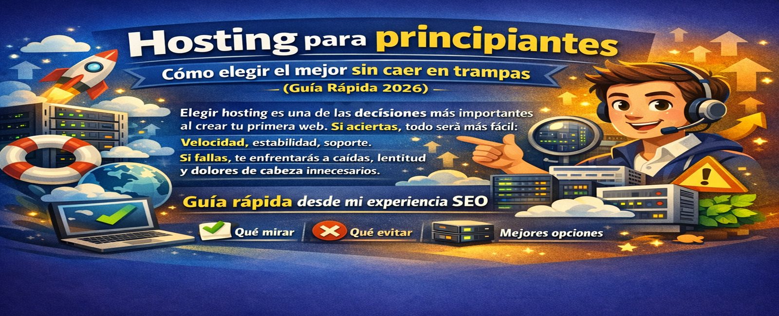 Guía hosting para principiantes 2026 - cómo elegir sin errores