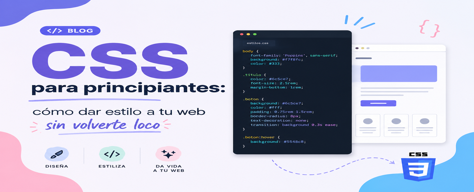 CSS para principiantes: guía completa para aprender desde cero con ejemplos prácticos